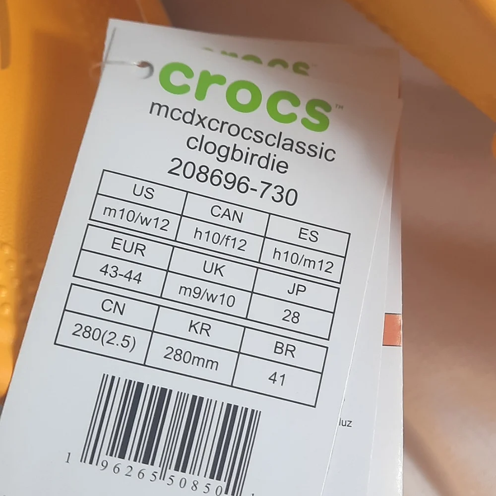 CROCS unisex mcdonalds